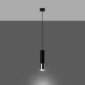 Lampa wisząca LOOPEZ 1 czarny/chrom zwis SL.0940 SOLLUX LIGHTING