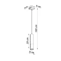 Lampa wisząca LOOPEZ 1 czarny/chrom zwis SL.0940 SOLLUX LIGHTING