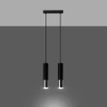 Lampa wisząca LOOPEZ 2 czarny/chrom zwis SL.0941 SOLLUX LIGHTING