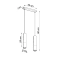 Lampa wisząca LOOPEZ 2 czarny/chrom zwis SL.0941 SOLLUX LIGHTING