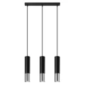 Lampa wisząca LOOPEZ 3L czarny/chrom zwis SL.0942 SOLLUX LIGHTING