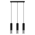 Lampa wisząca LOOPEZ 3L czarny/chrom zwis SL.0942 SOLLUX LIGHTING