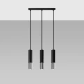Lampa wisząca LOOPEZ 3L czarny/chrom zwis SL.0942 SOLLUX LIGHTING