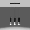 Lampa wisząca LOOPEZ 3L czarny/chrom zwis SL.0942 SOLLUX LIGHTING
