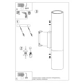 Lampa ścienna LOOPEZ czarny/miedź kinkiet SL.0944 SOLLUX LIGHTING