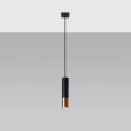Lampa wisząca LOOPEZ 1 czarny/miedź zwis SL.0946 SOLLUX LIGHTING