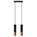 Lampa wisząca LOOPEZ 2 czarny/miedź zwis SL.0947 SOLLUX LIGHTING