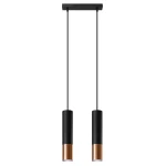 Lampa wisząca LOOPEZ 2 czarny/miedź zwis SL.0947 SOLLUX LIGHTING