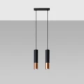 Lampa wisząca LOOPEZ 2 czarny/miedź zwis SL.0947 SOLLUX LIGHTING