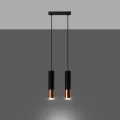Lampa wisząca LOOPEZ 2 czarny/miedź zwis SL.0947 SOLLUX LIGHTING