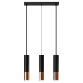 Lampa wisząca LOOPEZ 3L czarny/miedź zwis SL.0948 SOLLUX LIGHTING