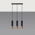 Lampa wisząca LOOPEZ 3L czarny/miedź zwis SL.0948 SOLLUX LIGHTING