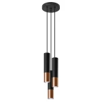 Lampa wisząca LOOPEZ 3P czarny/miedź zwis SL.0949 SOLLUX LIGHTING