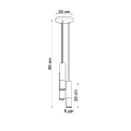 Lampa wisząca LOOPEZ 3P czarny/miedź zwis SL.0949 SOLLUX LIGHTING