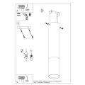 Lampa sufitowa LOOPEZ czarny/złoty plafon SL.0951 SOLLUX LIGHTING