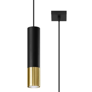 Lampa wisząca LOOPEZ 1 czarny/złoty zwis SL.0952 SOLLUX LIGHTING