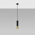 Lampa wisząca LOOPEZ 1 czarny/złoty zwis SL.0952 SOLLUX LIGHTING