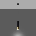 Lampa wisząca LOOPEZ 1 czarny/złoty zwis SL.0952 SOLLUX LIGHTING