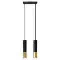 Lampa wisząca LOOPEZ 2 czarny/złoty zwis SL.0953 SOLLUX LIGHTING