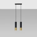 Lampa wisząca LOOPEZ 2 czarny/złoty zwis SL.0953 SOLLUX LIGHTING