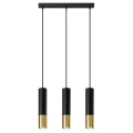 Lampa wisząca LOOPEZ 3L czarny/złoty zwis SL.0954 SOLLUX LIGHTING
