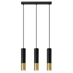 Lampa wisząca LOOPEZ 3L czarny/złoty zwis SL.0954 SOLLUX LIGHTING