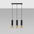 Lampa wisząca LOOPEZ 3L czarny/złoty zwis SL.0954 SOLLUX LIGHTING