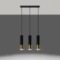 Lampa wisząca LOOPEZ 3L czarny/złoty zwis SL.0954 SOLLUX LIGHTING