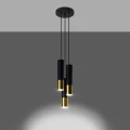 Lampa wisząca LOOPEZ 3P czarny/złoty zwis SL.0955 SOLLUX LIGHTING