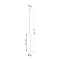 Lampa wisząca WEZYR 1 biała zwis SL.0957 SOLLUX LIGHTING