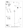 Lampa wisząca WEZYR 1 biała zwis SL.0957 SOLLUX LIGHTING