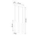 Lampa wisząca WEZYR 3 biała zwis SL.0959 SOLLUX LIGHTING