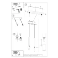 Lampa wisząca WEZYR 2 czarna zwis SL.0961 SOLLUX LIGHTING
