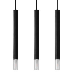 Lampa wisząca WEZYR 3 czarna zwis SL.0962 SOLLUX LIGHTING