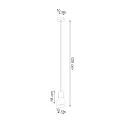 Lampa wisząca QUBIC szara zwis SL.0964 SOLLUX LIGHTING