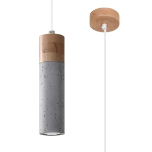 Lampa wisząca ZANE 1 szara zwis SL.0965 SOLLUX LIGHTING