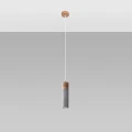Lampa wisząca ZANE 1 szara zwis SL.0965 SOLLUX LIGHTING