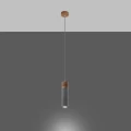 Lampa wisząca ZANE 1 szara zwis SL.0965 SOLLUX LIGHTING