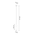 Lampa wisząca ZANE 1 szara zwis SL.0965 SOLLUX LIGHTING