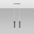 Lampa wisząca ZANE 2 szara zwis SL.0966 SOLLUX LIGHTING