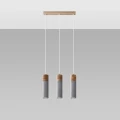 Lampa wisząca ZANE 3 szara zwis SL.0967 SOLLUX LIGHTING