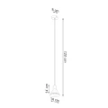 Lampa wisząca TALEJA 1 biała [E27] zwis SL.0983 SOLLUX LIGHTING