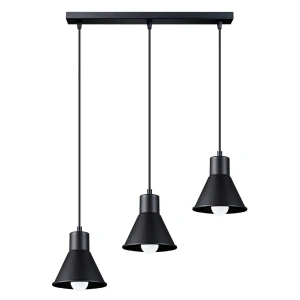 Lampa wisząca TALEJA 3 czarna [E27] zwis SL.0986 SOLLUX LIGHTING