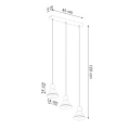Lampa wisząca TALEJA 3 czarna [E27] zwis SL.0986 SOLLUX LIGHTING