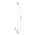 Lampa wisząca TAZILA 1 biała [ES111] zwis SL.0987 SOLLUX LIGHTING