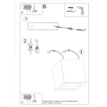 Lampa ścienna LEO beton kinkiet SL.0991 SOLLUX LIGHTING