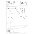 Lampa ścienna VEGA 30 beton kinkiet SL.0992 SOLLUX LIGHTING