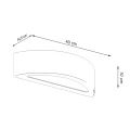 Lampa ścienna ATENA beton kinkiet SL.0994 SOLLUX LIGHTING