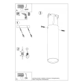 Lampa sufitowa LAGOS 20 biała plafon SL.0997 SOLLUX LIGHTING