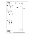 Lampa sufitowa LAGOS 40 czarna plafon SL.1002 SOLLUX LIGHTING